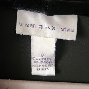 Susan Graver Black Open Jacket With Attached Tank
